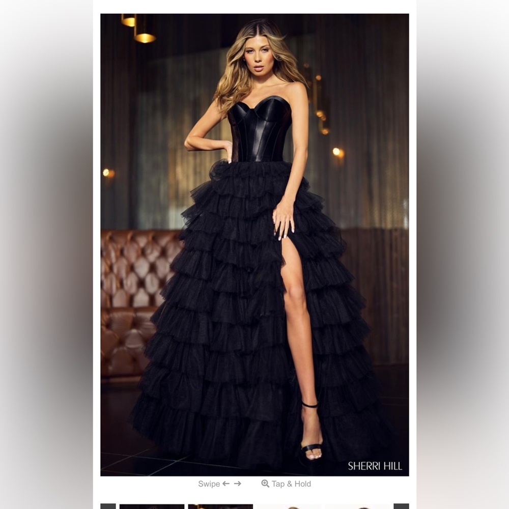 Sherri Hill 
Black 
Size 2